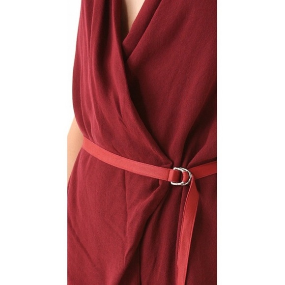 DESIGNER Overlap Belted Blouse Top - Picture 4 of 8